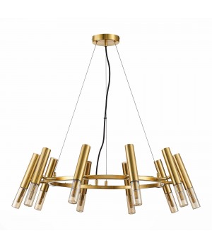 SL1236.203.10 Люстра подвесная ST-Luce Золотистый/Коньячный, Золотистый G9 10*5W ECLIP-foto2