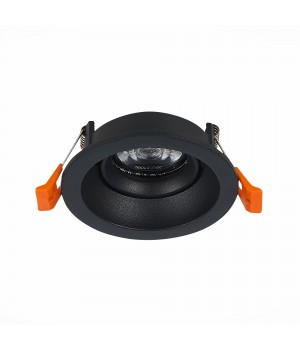 ST208.408.01 Св-к встр. Мат. черный GU10 1*50W D94xH40 220V Без ламп MISURA-foto2