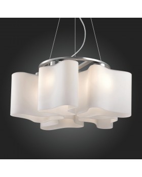 SL118.503.05 Люстра подвесная ST-Luce Серебристый/Белый E27 5*60W ONDE 2-foto6