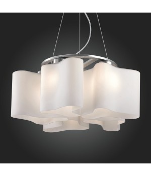 SL118.503.05 Люстра подвесная ST-Luce Серебристый/Белый E27 5*60W ONDE 2-foto6