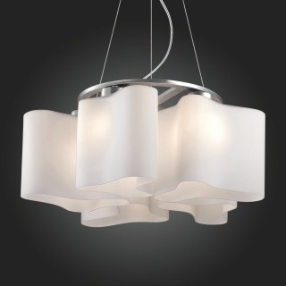 SL118.503.05 Люстра подвесная ST-Luce Серебристый/Белый E27 5*60W ONDE 2-foto6