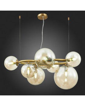 SL1162.303.07 Люстра подвесная ST-Luce Латунь/Коньячный E14 7*40W GORIZIA-foto8