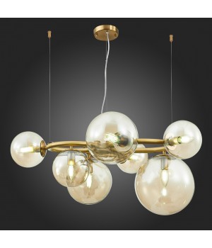 SL1162.303.07 Люстра подвесная ST-Luce Латунь/Коньячный E14 7*40W GORIZIA-foto8