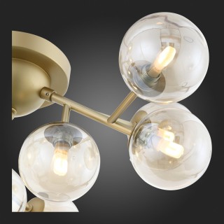 SL438.202.12 Люстра потолочная ST-Luce Золотистый/Коньячный G9 12*5W PALLЕRE-foto9