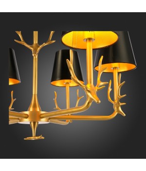 SL1123.203.06 Люстра подвесная ST-Luce Латунь/Черный, Золотистый E14 6*40W VELOSSA-foto9