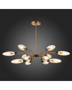 SL1174.303.12 Люстра подвесная ST-Luce Латунь/Коньячный G9 12*5W DESIMA-foto5