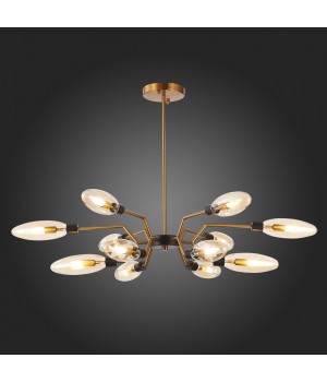 SL1174.303.12 Люстра подвесная ST-Luce Латунь/Коньячный G9 12*5W DESIMA-foto5