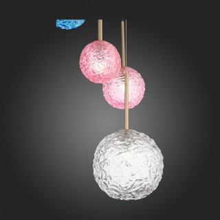 SL1152.253.08 Светильник подвесной ST-Luce Золотистый/Разноцветный G9 8*5W ARCOBALINO-foto24