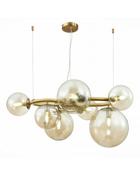 SL1162.303.07 Люстра подвесная ST-Luce Латунь/Коньячный E14 7*40W GORIZIA-foto2