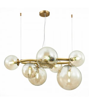 SL1162.303.07 Люстра подвесная ST-Luce Латунь/Коньячный E14 7*40W GORIZIA-foto2