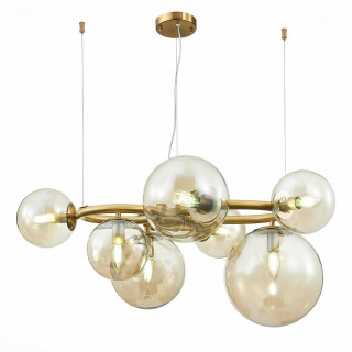 SL1162.303.07 Люстра подвесная ST-Luce Латунь/Коньячный E14 7*40W GORIZIA-foto2