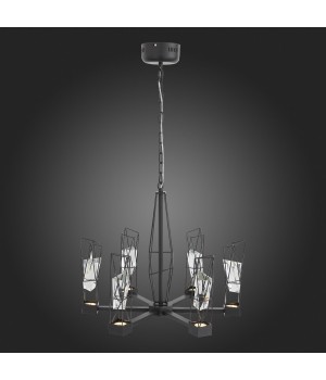 SL815.303.06 Люстра подвесная ST-Luce Серый графит/Серый графит, Прозрачный LED 6*8W 4000K PROGETTO-foto4