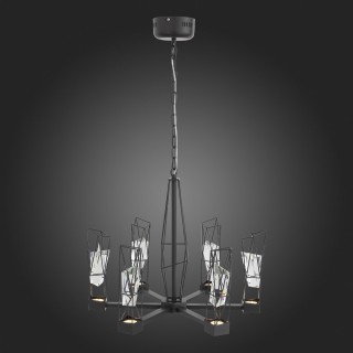 SL815.303.06 Люстра подвесная ST-Luce Серый графит/Серый графит, Прозрачный LED 6*8W 4000K PROGETTO-foto4