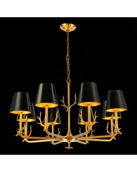 SL1123.203.08 Люстра подвесная ST-Luce Латунь/Черный, Золото E14 8*40W VELOSSA-foto4