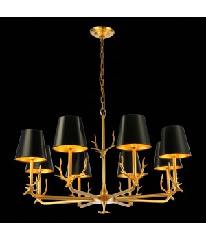 SL1123.203.08 Люстра подвесная ST-Luce Латунь/Черный, Золото E14 8*40W VELOSSA-foto4