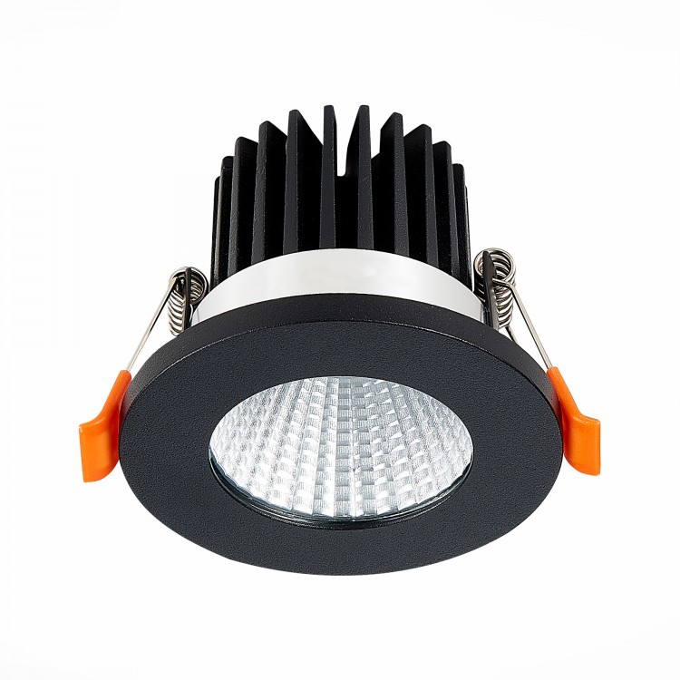 ST704.448.10 Св-к встр. Черный LED 1*10W 4000K 900Lm Ra>90 38° IP20 D80xH60 170-240V ST704