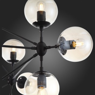 SL549.403.15 Люстра потолочная ST-Luce Черный/Янтарный E27 15*40W STAMPO-foto12