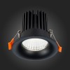 ST703.438.10 Св-к встр. Черный LED 1*10W 3000K 900Lm Ra>90 38° IP20 D85xH75 170-240V ST703