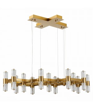 SL6007.203.26 Люстра подвесная ST-Luce Латунь/Прозрачный LED 26*2,5W 4000K GEMINA-foto2