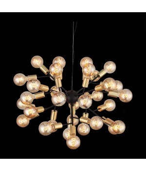 SL437.403.32 Люстра подвесная ST-Luce Черный, Золото E27 32*60W FOGLIONE-foto5