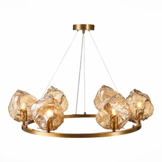 SL1175.303.06 Люстра подвесная ST-Luce латунь/янтарный E14 6*40W Portici-foto11