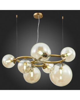 SL1162.303.07 Люстра подвесная ST-Luce Латунь/Коньячный E14 7*40W GORIZIA-foto7