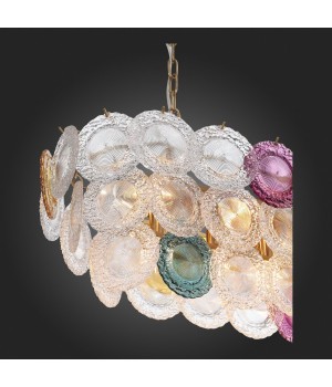 SL420.203.14 Люстра подвесная ST-Luce Золотистый/Разноцветный E14 14*40W CONELI-foto4