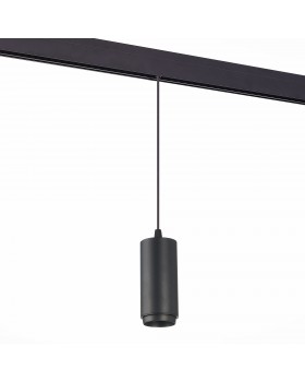 ST357.433.06 Магнитный трековый светильник подвесной ZOOM Черный LED 1*6W 3000K 667Lm Ra>80 10-60° IP20 D60xH120 48V ZIRO-foto2