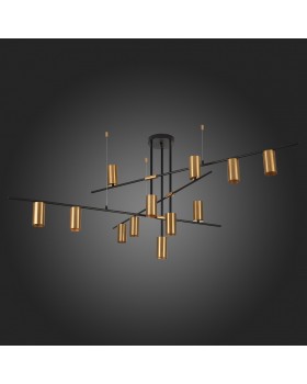 SL1206.402.12 Светильник потолочный ST-Luce Черный/Латунь GU10 12*7W SORMANO-foto4