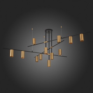 SL1206.402.12 Светильник потолочный ST-Luce Черный/Латунь GU10 12*7W SORMANO-foto4