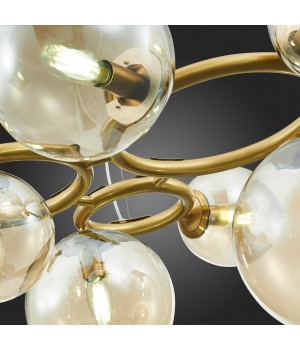 SL1162.303.07 Люстра подвесная ST-Luce Латунь/Коньячный E14 7*40W GORIZIA-foto9