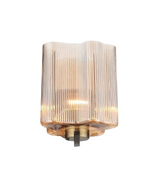 SL117.301.01 Бра ST-Luce Бронзовый/Янтарный E27 1*60W ONDE-foto2