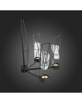 SL815.303.06 Люстра подвесная ST-Luce Серый графит/Серый графит, Прозрачный LED 6*8W 4000K PROGETTO-foto3