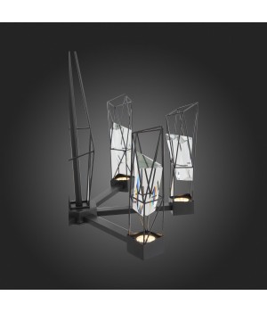 SL815.303.06 Люстра подвесная ST-Luce Серый графит/Серый графит, Прозрачный LED 6*8W 4000K PROGETTO-foto3