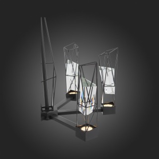 SL815.303.06 Люстра подвесная ST-Luce Серый графит/Серый графит, Прозрачный LED 6*8W 4000K PROGETTO-foto3