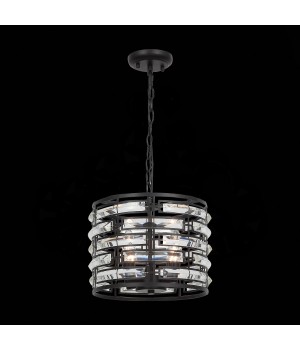 SL665.403.04 Люстра подвесная ST-Luce Черный/Черный, Прозрачный E14 4*40W CHIAREZZA-foto4