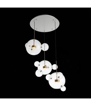 SL1133.203.03 Светильник подвесной ST-Luce Белый,Латунь/Прозрачный LED 3*14W 3000K (из 4-х коробок) BOPONE-foto9