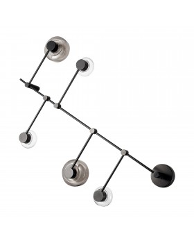 SL6005.401.05 Светильник настенно-потолочный ST-Luce Черный/Дымчатый, Прозрачный LED 5*3W 3000K Vallo-foto2