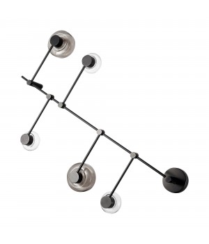 SL6005.401.05 Светильник настенно-потолочный ST-Luce Черный/Дымчатый, Прозрачный LED 5*3W 3000K Vallo-foto2