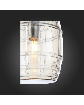 SL1051.103.01 Светильник подвесной ST-Luce Хром/Коньячный E27 1*60W BARILLO-foto9