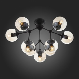 SL549.402.09 Люстра потолочная ST-Luce Черный/Янтарный E27 9*40W STAMPO-foto8