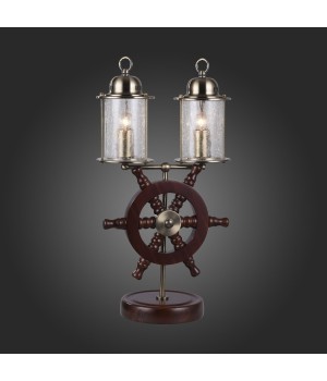 SL150.304.02 Прикроватная лампа ST-Luce Бронза, коричневый/Прозрачный с эфектом трещин E27 2*40W VOLANTINO-foto3