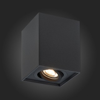 ST109.407.01 Светильник потолочный Мат. черный GU10 1*50W  L100xW100xH123 220V Без ламп QUADRUS-foto5