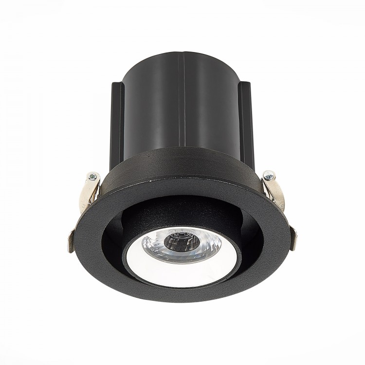 ST702.448.12 Св-к встр. Черный LED 1*12W 4000K 900Lm Ra80 24° IP20 D90xH92 180-240V ST702