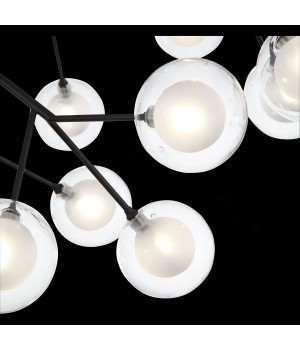 SL376.403.36 Светильник подвесной ST-Luce Черный/Прозрачный, Белый G4 LED 36*2W DEMELE-foto4