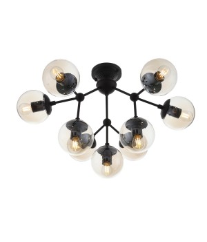 SL549.402.09 Люстра потолочная ST-Luce Черный/Янтарный E27 9*40W STAMPO-foto2