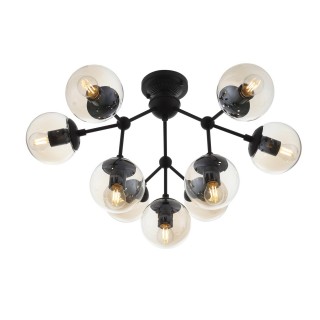 SL549.402.09 Люстра потолочная ST-Luce Черный/Янтарный E27 9*40W STAMPO-foto2