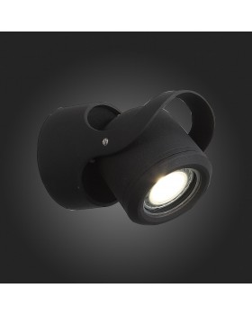 SL093.401.01 Светильник уличный настенный ST-Luce Черный/Черный, Прозрачный G5,3 1*3W ROUND-foto5