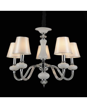 SL654.503.05 Люстра подвесная ST-Luce Хром, Белый, Прозрачный/Белый E14 5*40W LUME-foto3