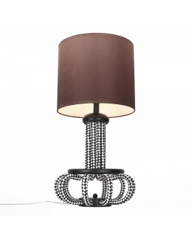 SL811.704.01 Прикроватная лампа ST-Luce Белый, Черный/Коричневый E27 1*60W ADAGIO-foto2